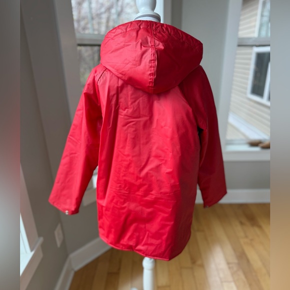 Vintage Red Rainbow Ridge Red Black Plaid Rain Coat Size Small - Picture 3 of 12